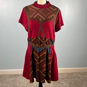 Marvel Wakanda Forever Her Universe Dress 3X Plus Size Geometric Fit Flare